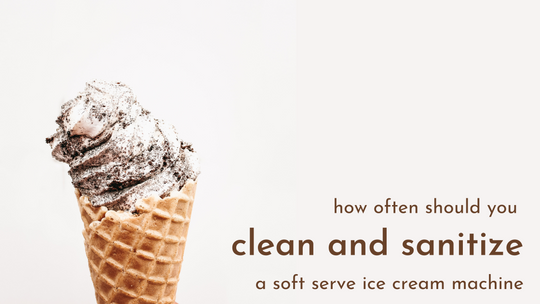 How often should you clean and sanitize a soft serve ice cream machine